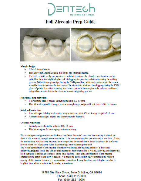 ZEX（DenTech Zirconia CAD/CAM Restorations）製品イメージ